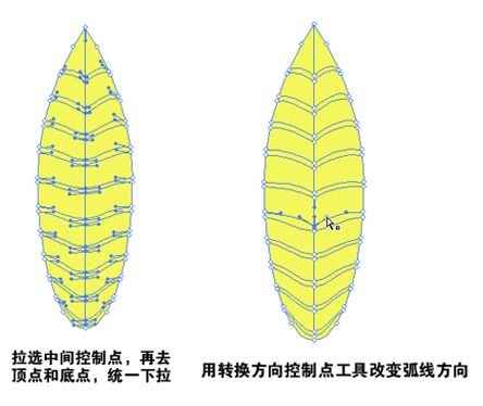 Illustrator渐变网格初学实例:叶片制作（图三）