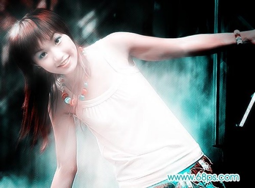 Photoshop处理甜美风格非主流照片